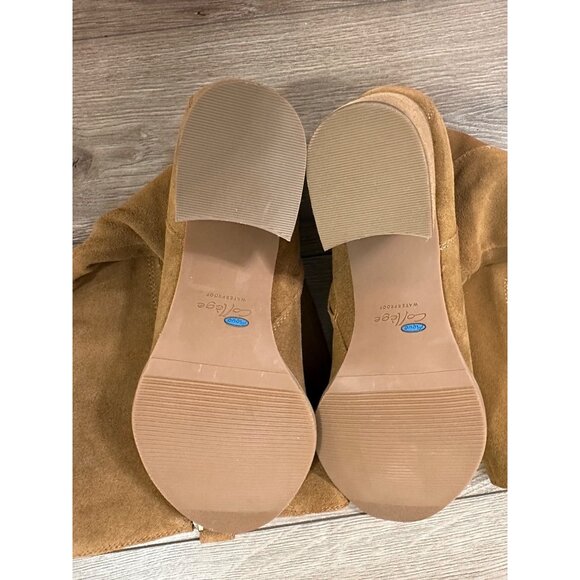 Aqua College Natalya Waterproof Boots Color Camel Suede Size 11M Style B6846 235 - Picture 8 of 14